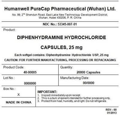 Diphen 25mg  (clear) Bulk Label